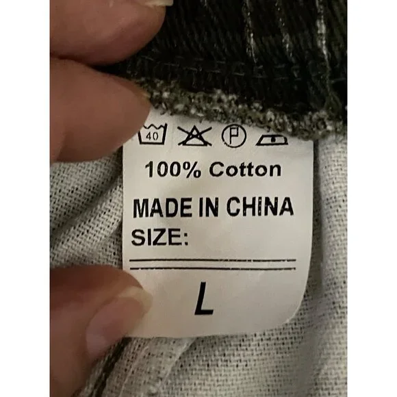 Mens Y2K Camouflage Cargo Pants Elastic Waist Drawstring100% Cotton Size Large - Picture 3 of 12